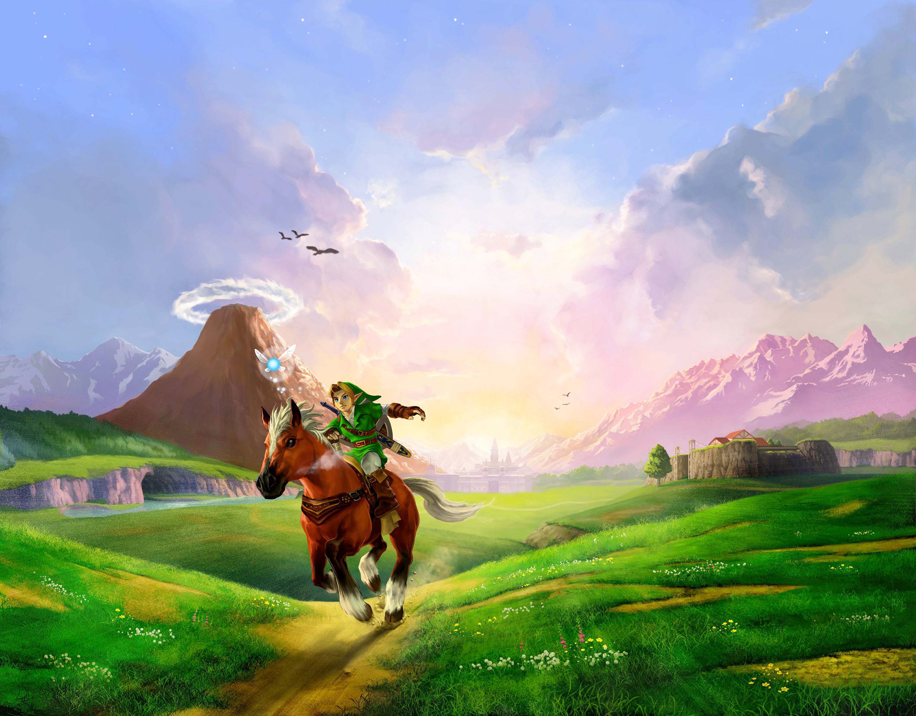 The Hero of Time rides Eponia, his horse.